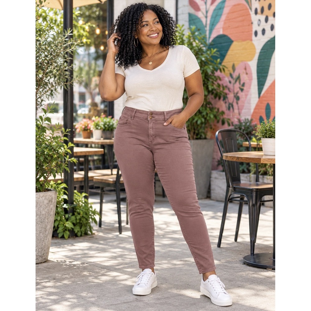 m jeans by maurices Jeans Women's Mauve 14 High Rise Stretch Skinny